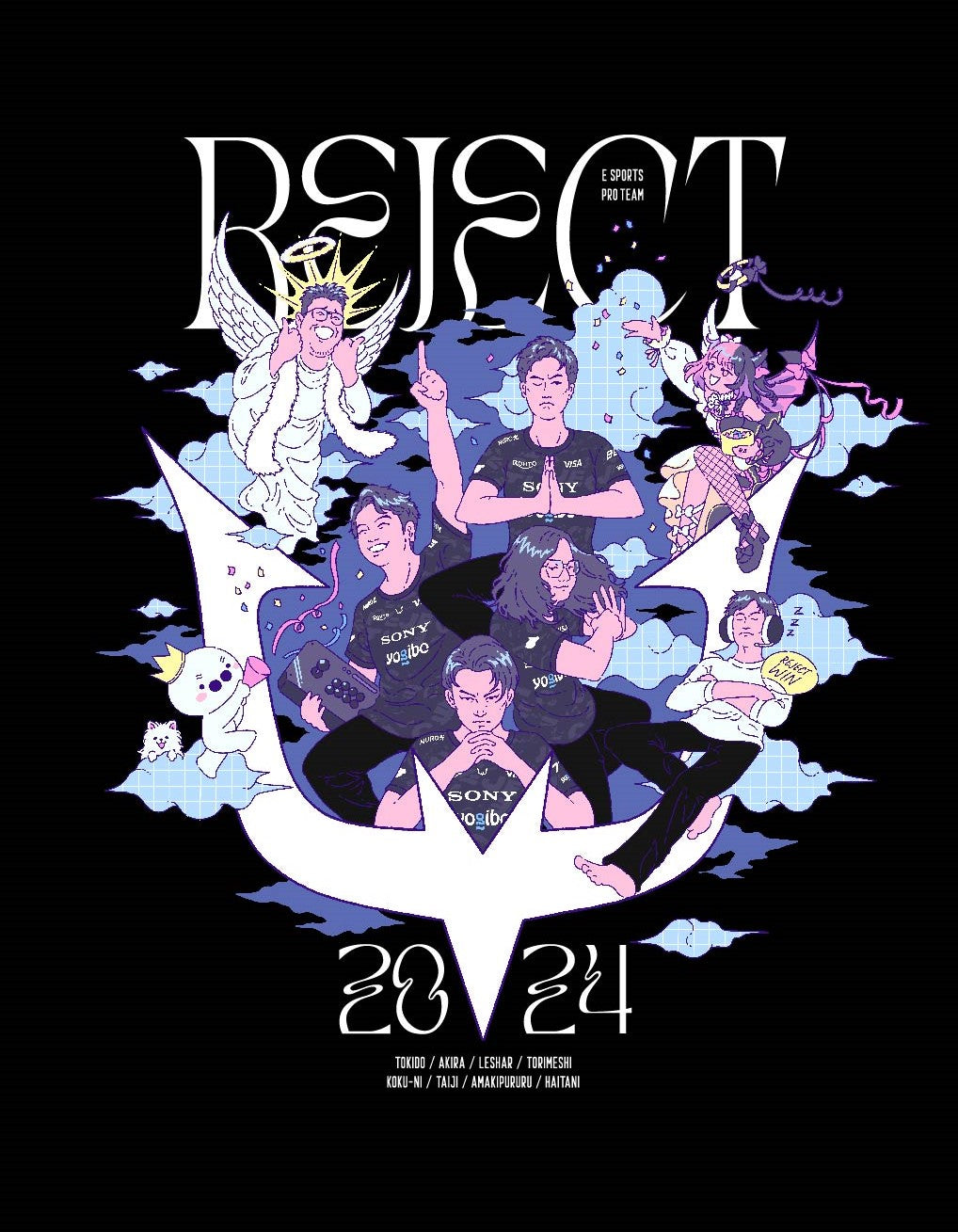 ※8/17 0時より受注受付開始【受注販売 8/31まで】2024 REJECT FIGHTERS Tシャツ ステッカー付