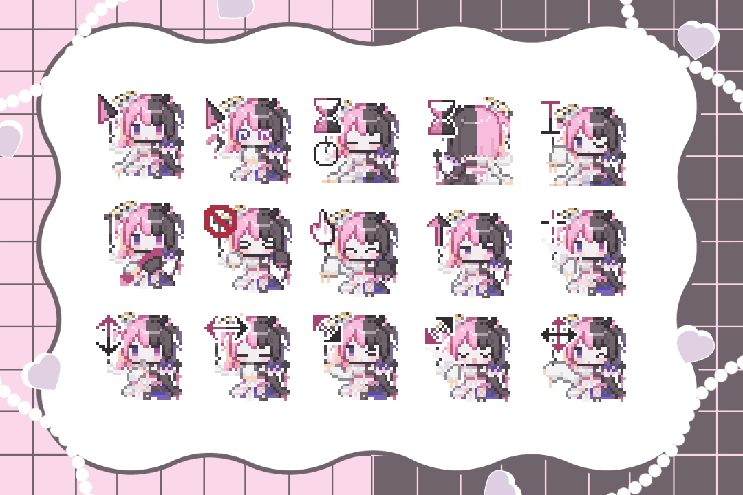 天鬼ぷるる アニメーション マウスカーソル&壁紙セット