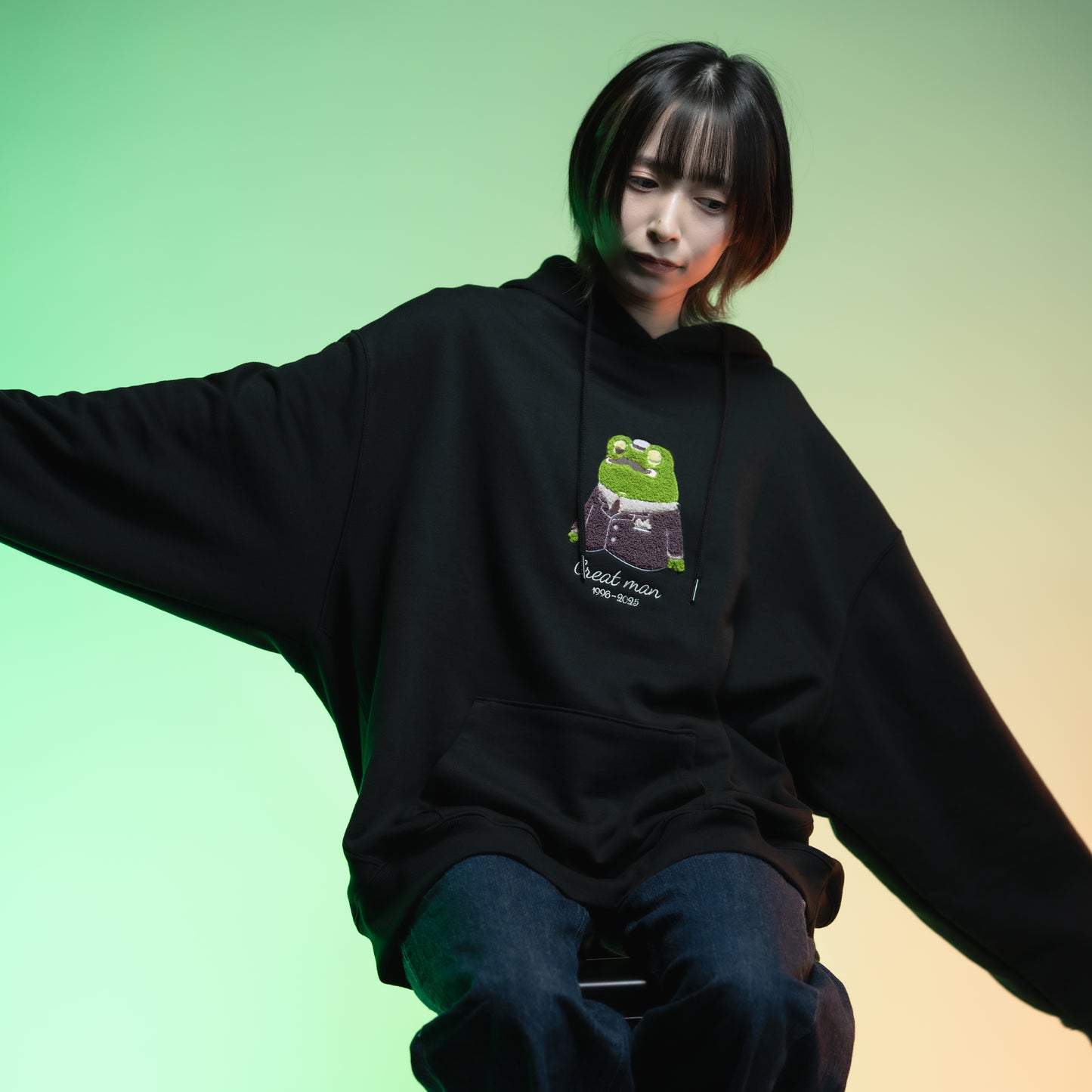 【受注販売】Zerost Frog GREAT HOODIE BLACK