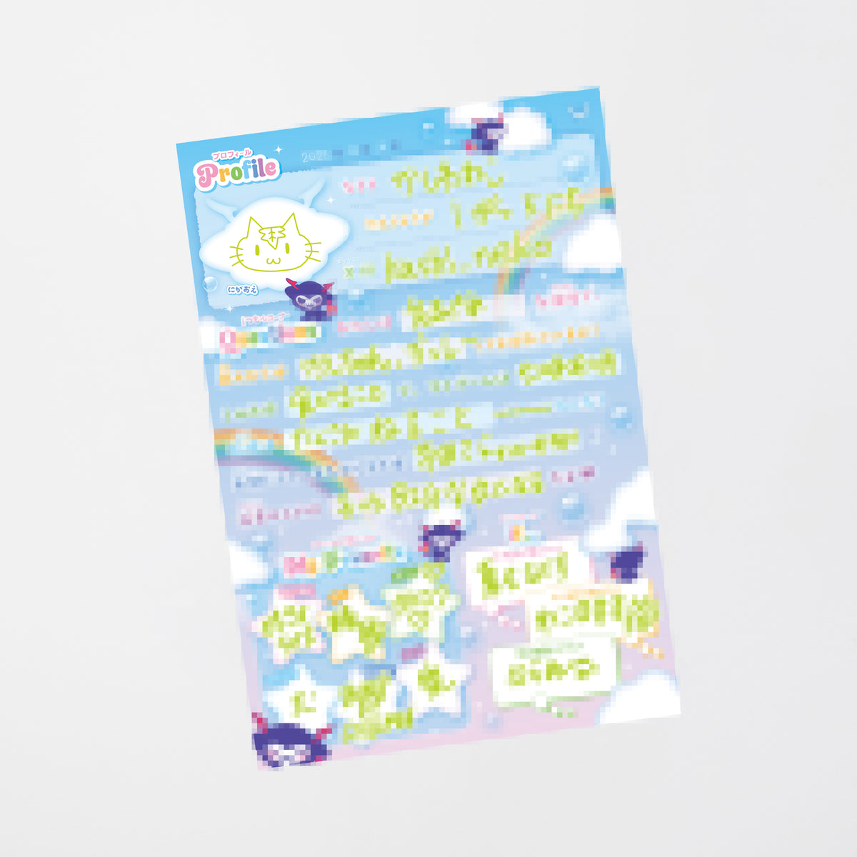 【受注販売】REJECT School Collection プロフ帳風ポストカード
