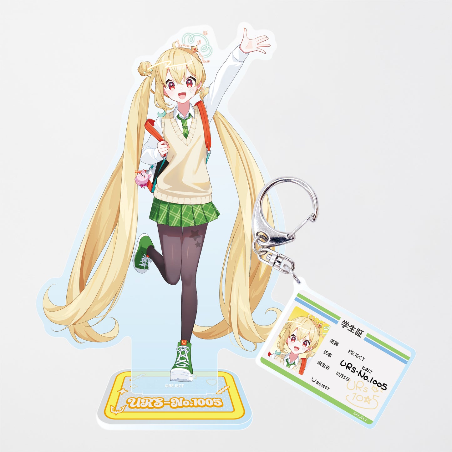 REJECT X ファミリーマート 学生服風アクリルグッズセット
