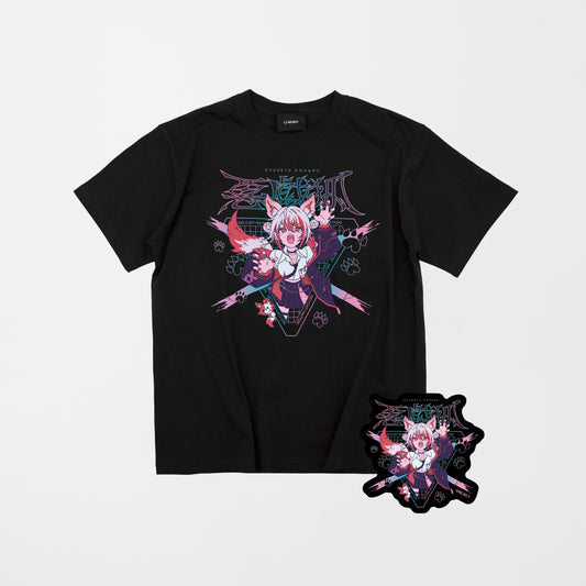 【受注販売】悪戯狐Tシャツ Black
