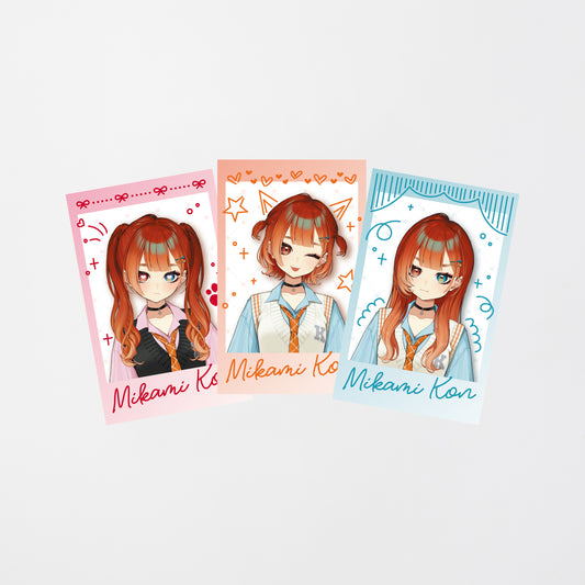 【受注販売】巫神こん 2周年記念新衣装グッズ チェキ風カードセット