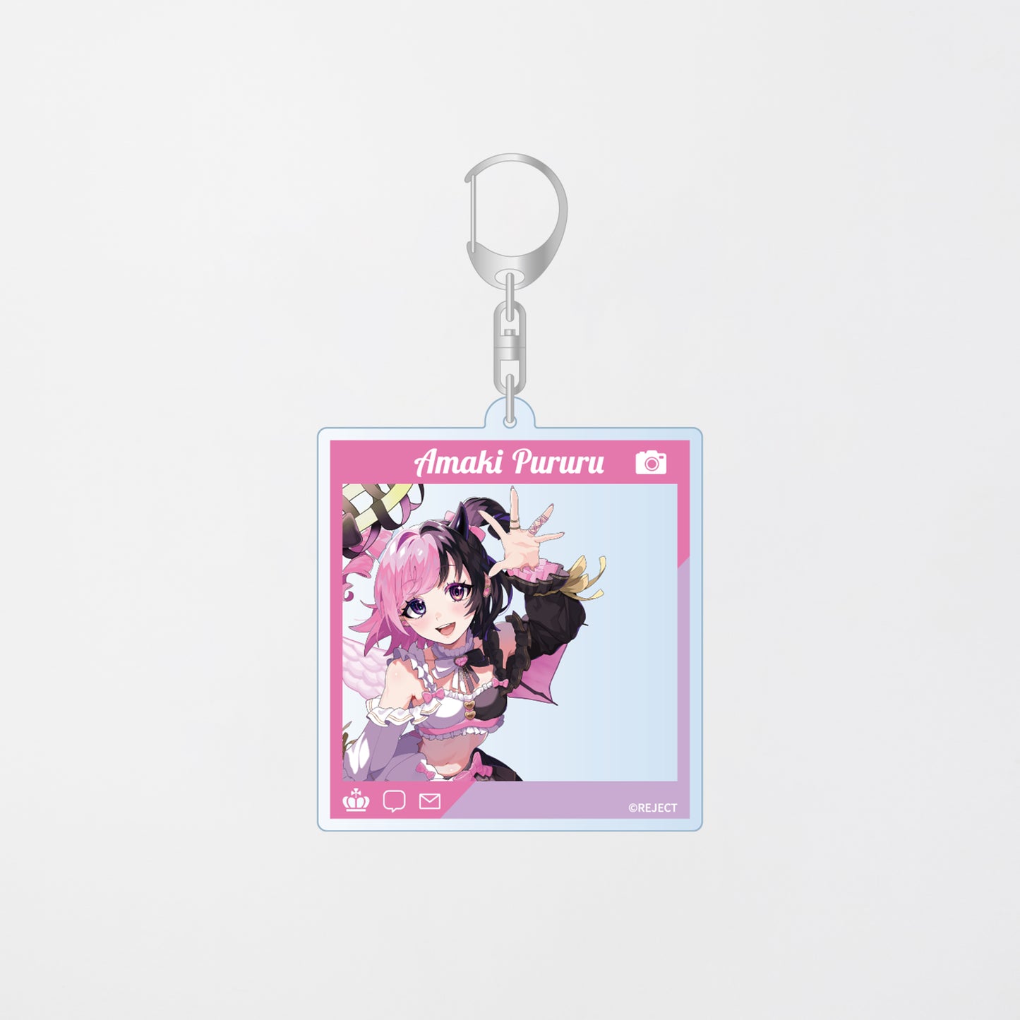 【受注生産】天鬼ぷるる "えんじぇるでびる王国" SNS風アクリルキーホルダー