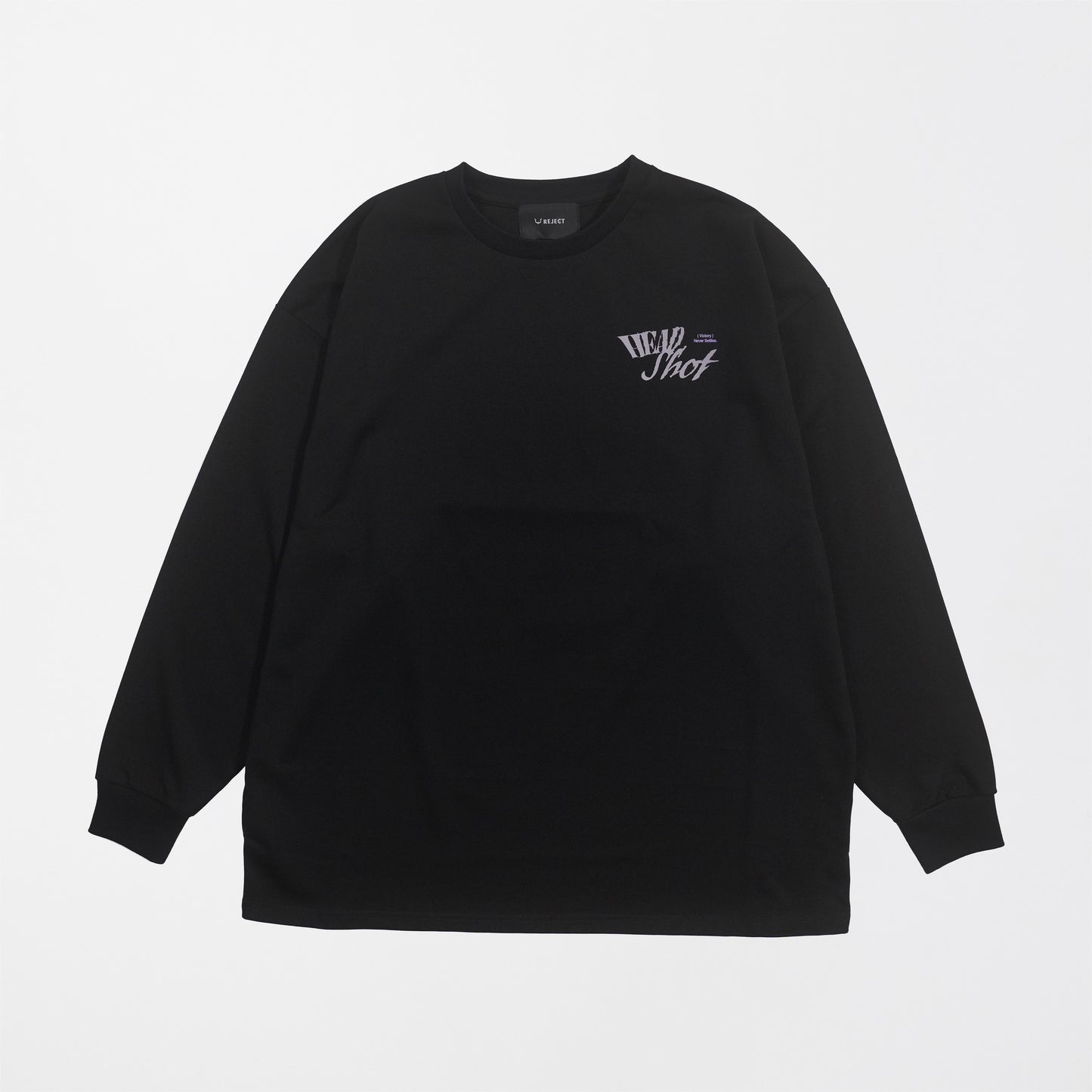 REJECT GAMING COLLECTION [HEAD SHOT] LONG TEE BLK