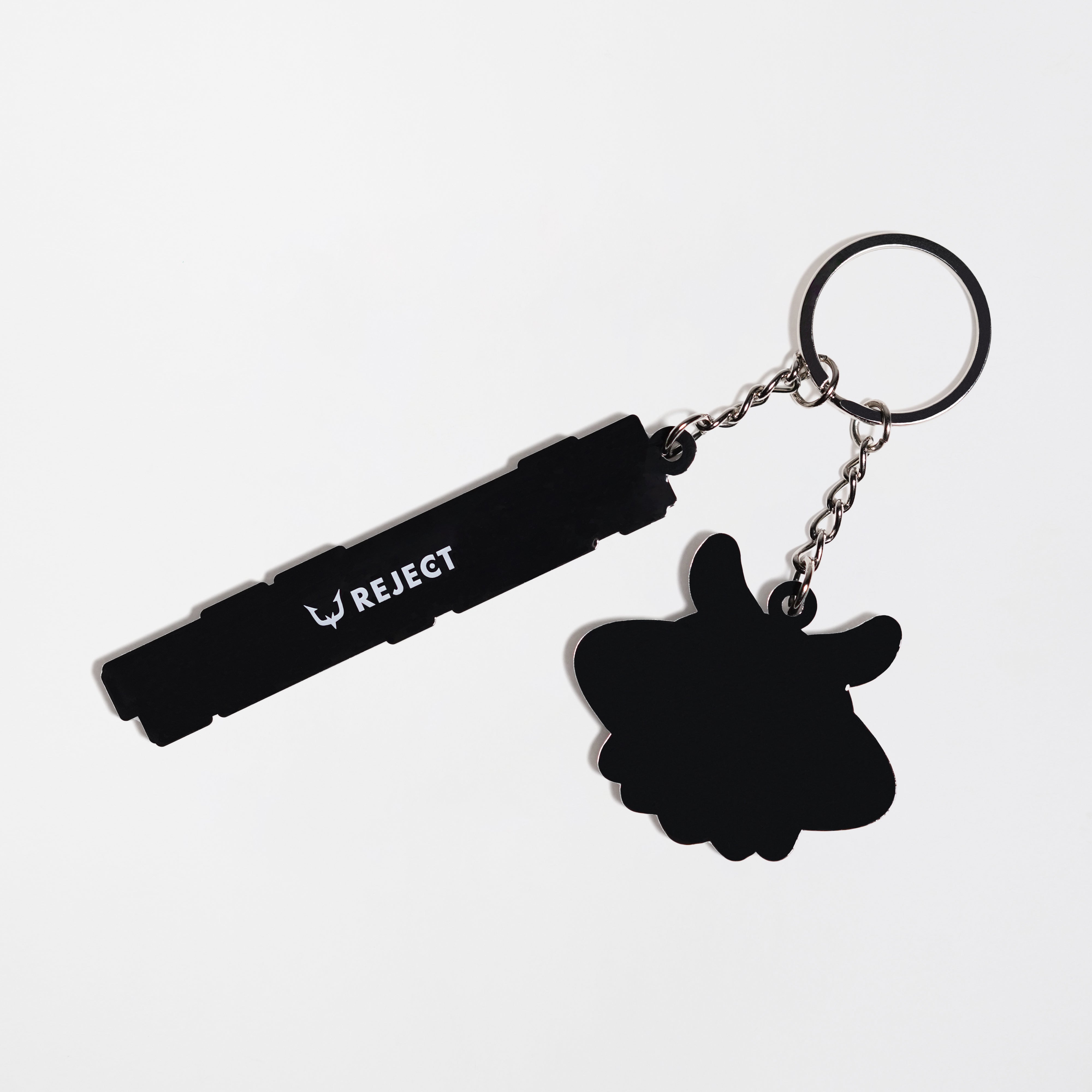 ラッチキー金属製 約10cm REJECT STANDARD RUBBER KEY CHAIN