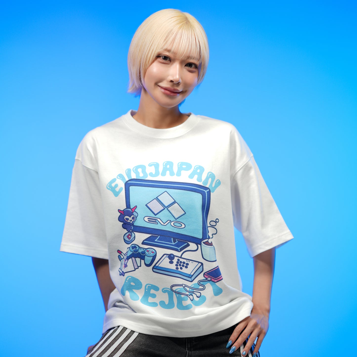 EVO x REJECT [JEJE’S PLAYTIME] TEE WHITE