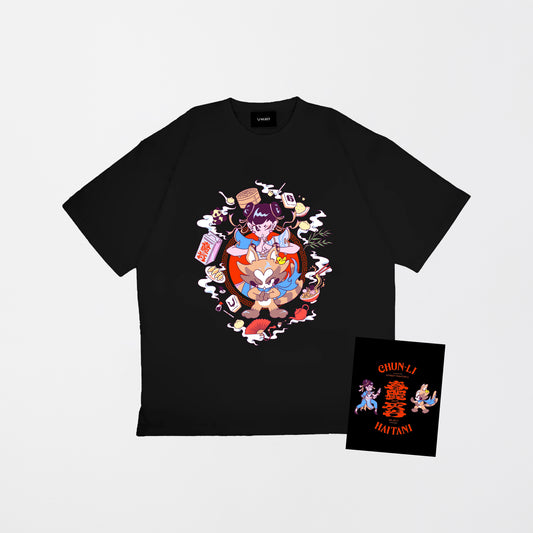 [Made to order]StreetFighter6 Chun-Li x HAITANI TEE Black