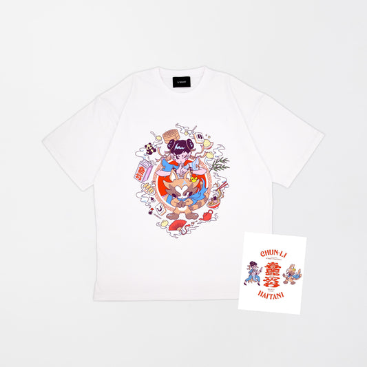 [Made to order]StreetFighter6 Chun-Li x HAITANI TEE White