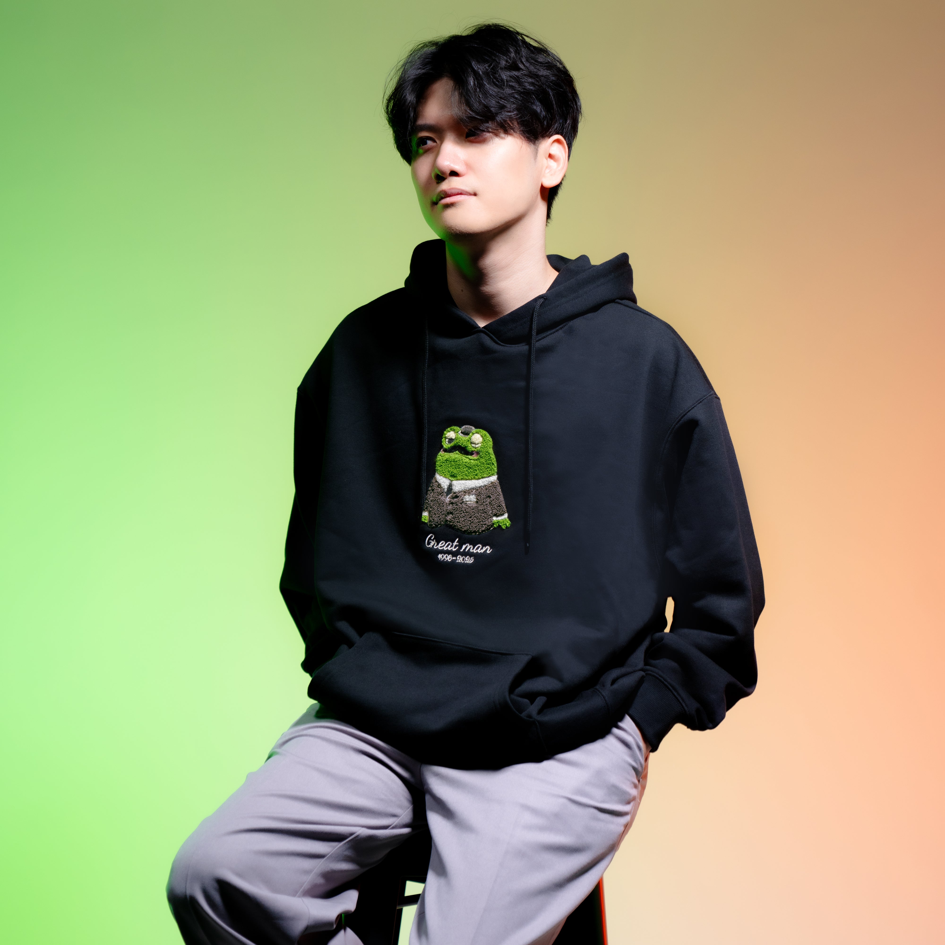 受注販売】Zerost Frog GREAT HOODIE BLACK – REJECT